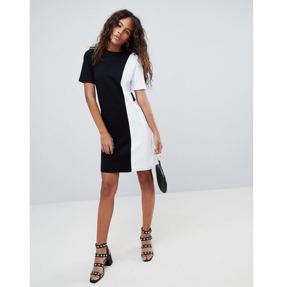 ASOS Dresses & Skirts - ASOS DESIGN Tall T-Shirt Dress In Mono Color Block